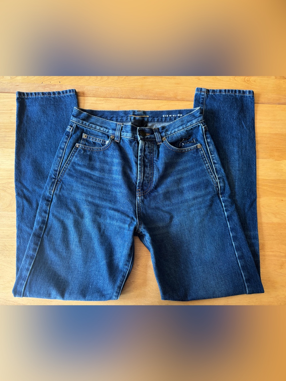 Saint Laurent Dark Blue Straight-Leg Jeans size 26